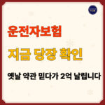 운전자보험 필수 보장 분석, 억대 손해 막는 핵심 3가지