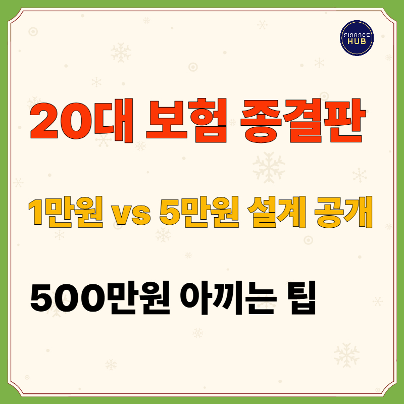 [20대 사회초년생 보험 추천] 예산별 100점 설계 비법은?