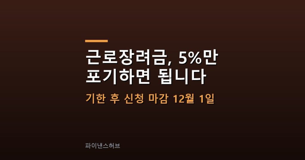 근로장려금 기한 후 신청