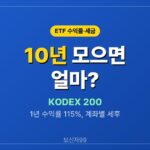 KODEX 200 10년 모으면 계좌별로 얼마