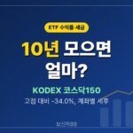 KODEX 코스닥150 10년 모으면 계좌별로 얼마